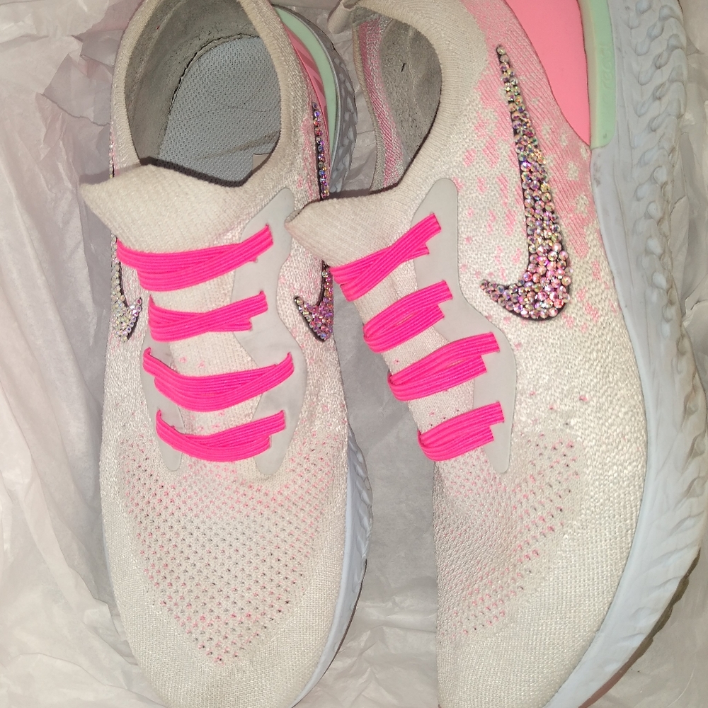 Nike Epic React with added crystals
